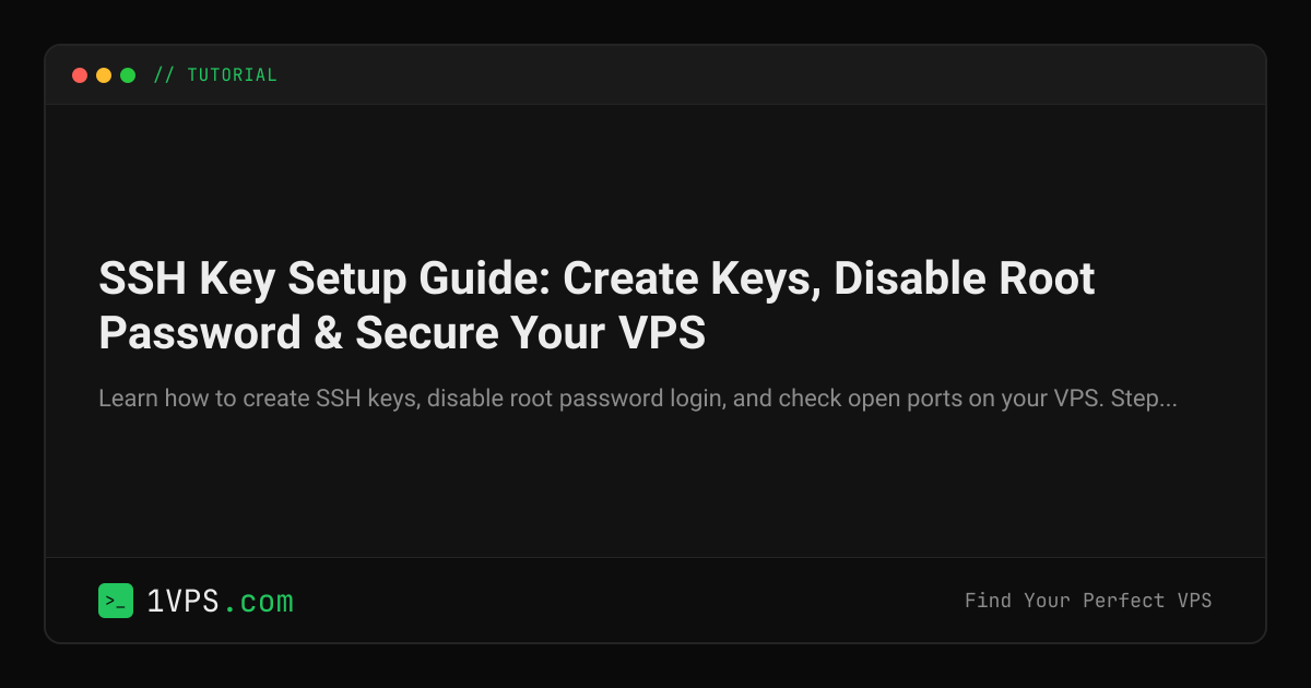 Ssh Config Example Password SSH Key Setup Guide: Create Keys, Disable Root Password & Secure Your ...